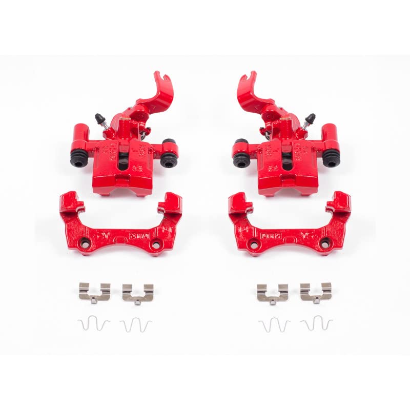 Power Stop Pair of High-Temp Red Powder Coated Rear Calipers for Mazda Miata 1994-1997, Mazda Miata 1999-2002 [Model Specific]