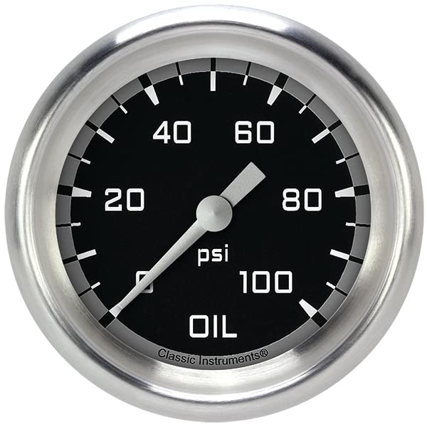 AX381GAPF Classic Instruments AutoCross Gray 2-5/8" Oil Pressure Gauge