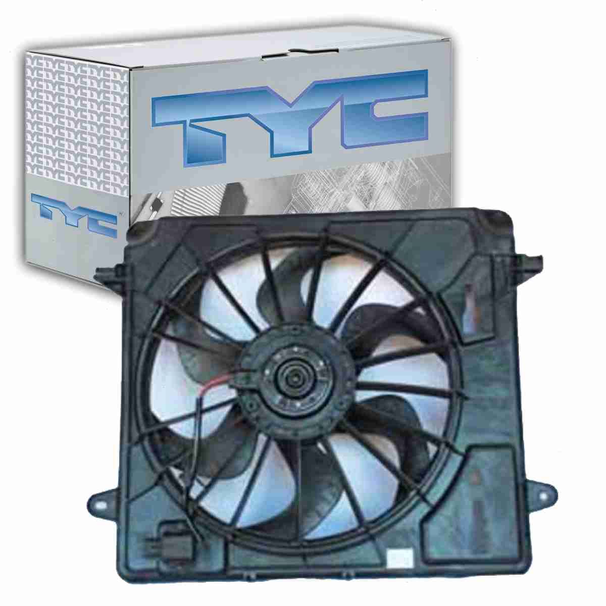 Cooling Fan Assembly TYC 621680 Compatible with 2007-2011 Jeep Wrangler, Black