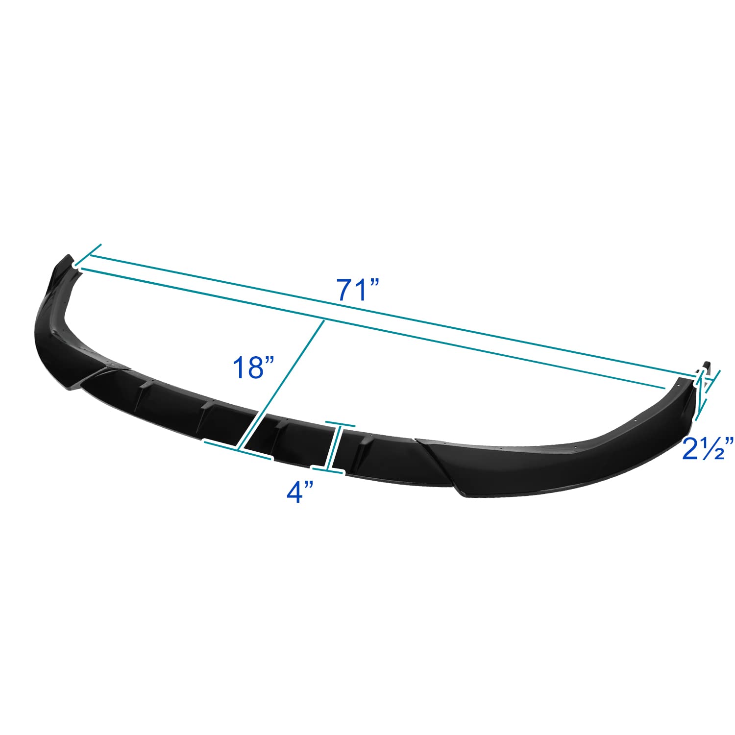 Glossy Black Spec-D Tuning Front Bumper Lip Spoiler Splitter Kit 3PC Compatible with 2019-2022 BMW 3 Series G20