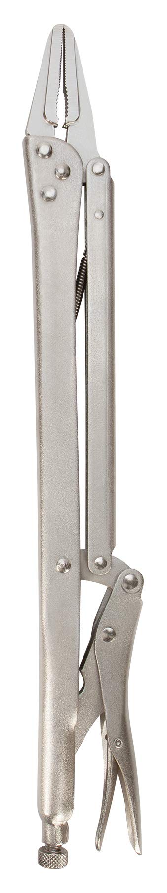 15-Inch Performance Tool W30776 Extended Reach Locking Pliers with Serrated Teeth and Quick Release Lever for Hard-to-Reach Areas and Engine Compartments