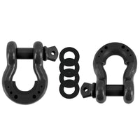 3/4” Mishimoto Steel D-Ring Shackle Set, 2 Pieces, Black