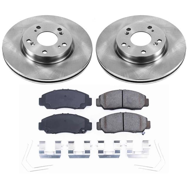 Power Stop Autospecialty KOE6766 Front Replacement Brake Kit - OE Brake Rotors & Ceramic Brake Pads For Honda Civic 2012-2015 [Vehicle Specific]