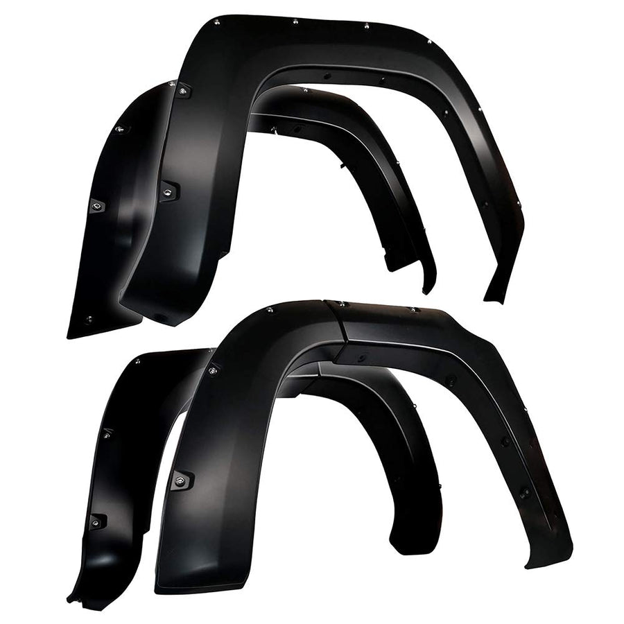 Tyger Auto Fender Flares 2014-2023 Compatible with Toyota 4Runner (Excl. Limited model), Smooth Textured Paintable Bolt-Riveted Style 4pc | TG-FF8T4358