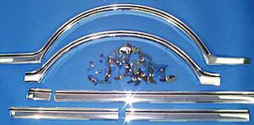 Lower Body Side Molding Kit-Fleet-Shortbed-Silver/Black Brothers Trucks 103136