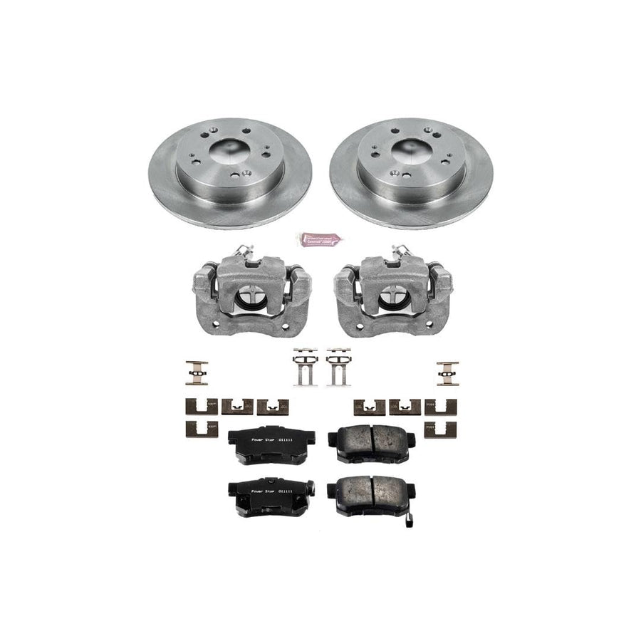 Power Stop KCOE1243B 1-Click Autospecialty OE Replacement Brake Kit with Calipers For Honda Prelude 1997-2001 [Model Specific]