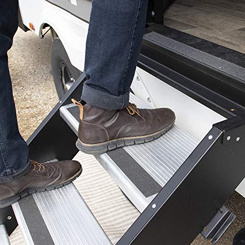 MORryde StepAbove STP-207 Fold-Up RV Entry Step - 3-Step (9" Step Rise), Fits 26" to 28" Door Width