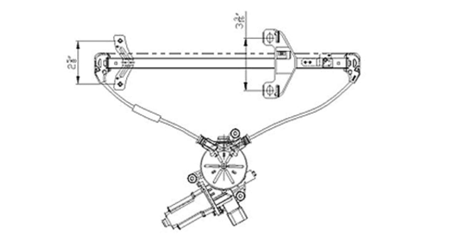 Honda Accord TYC 660485 Rear Right Replacement Window Regulator