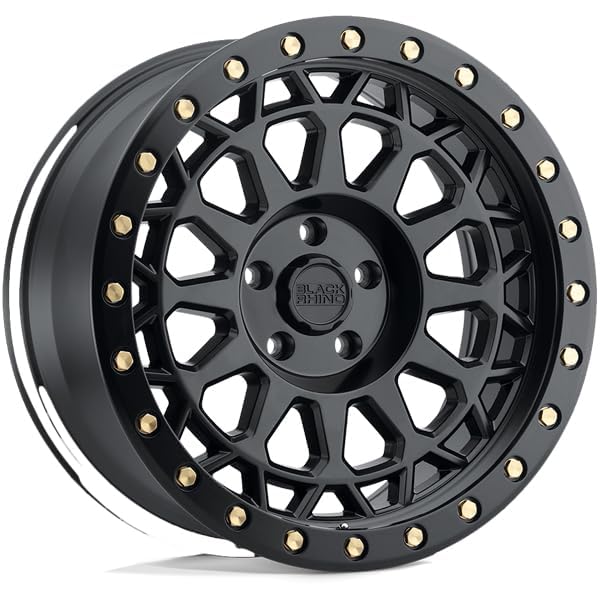 PRIMM Black Rhino Hard Alloys 17X9 6X135 5 0mm MATTE BLACK W/BRASS BOLTS - 1790PRM006135M87