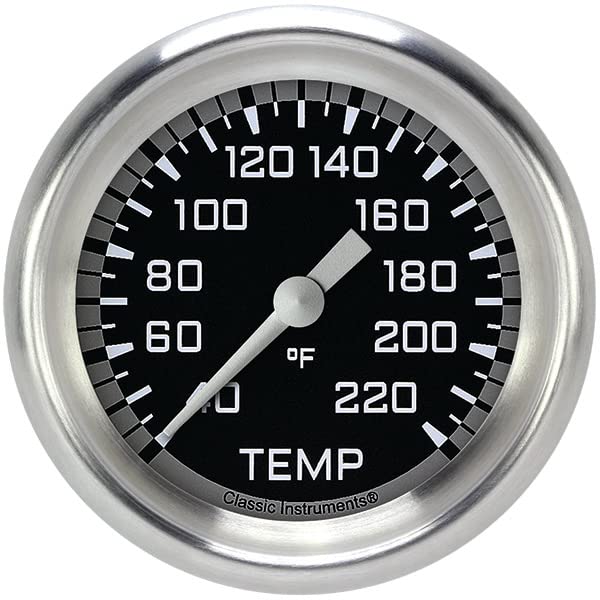 AX329GAPF Classic Instruments AutoCross Gray 2-5/8" Stock Eliminator Temperature Gauge