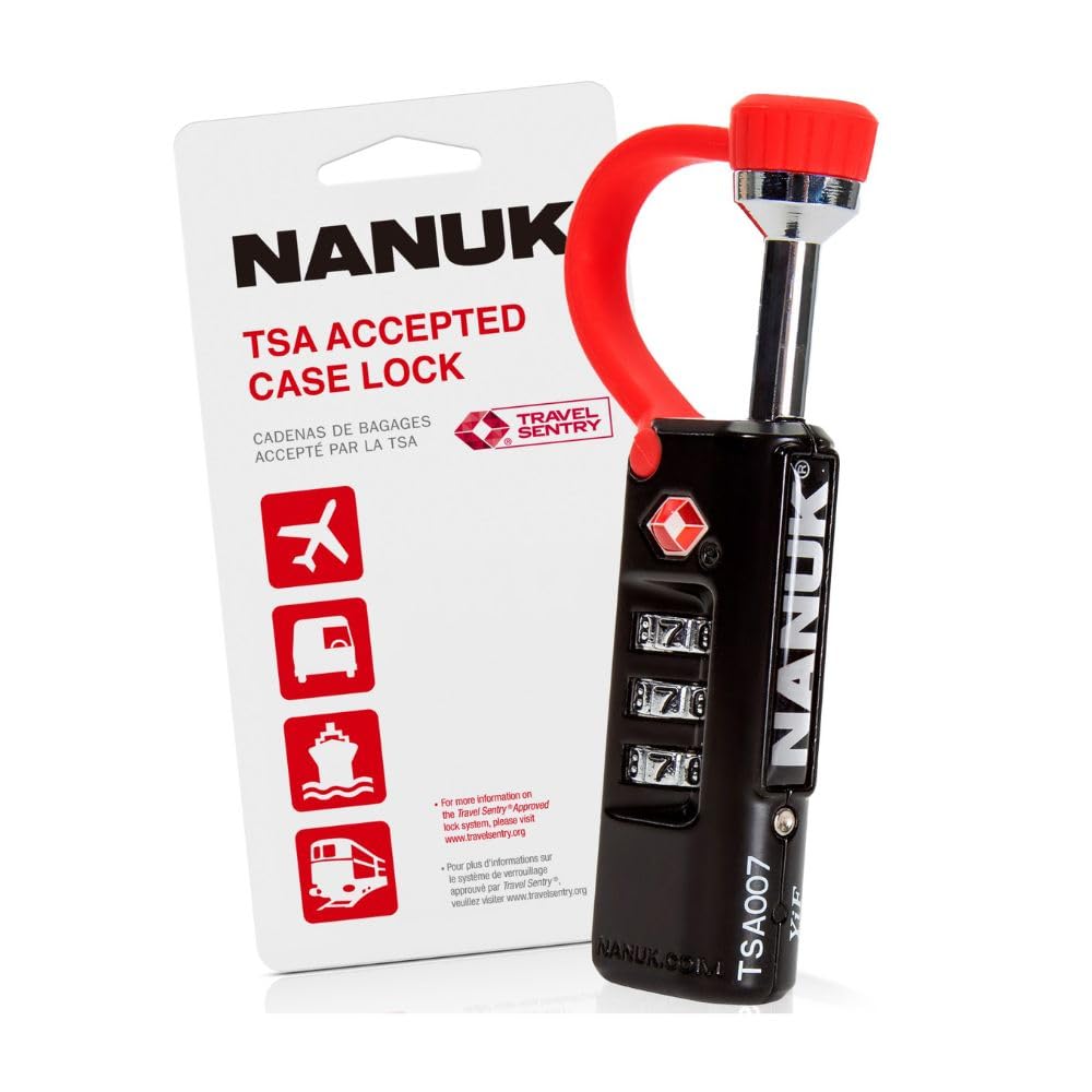 TSA Approved NANUK Lock – Durable, Secure Travel Case Lock with Cut-Resistant Steel Shackle & Rustproof