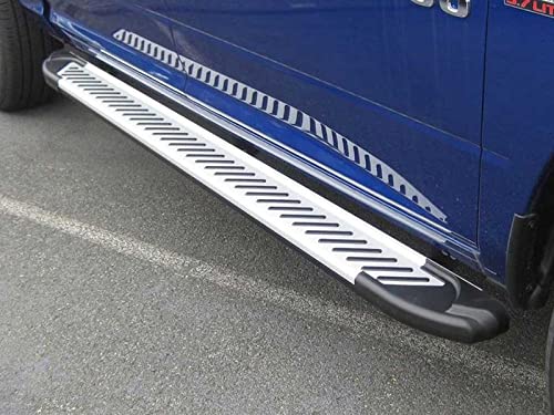 61344418-5.5" Romik Rail-T Series Cab Length Silver Running Boards