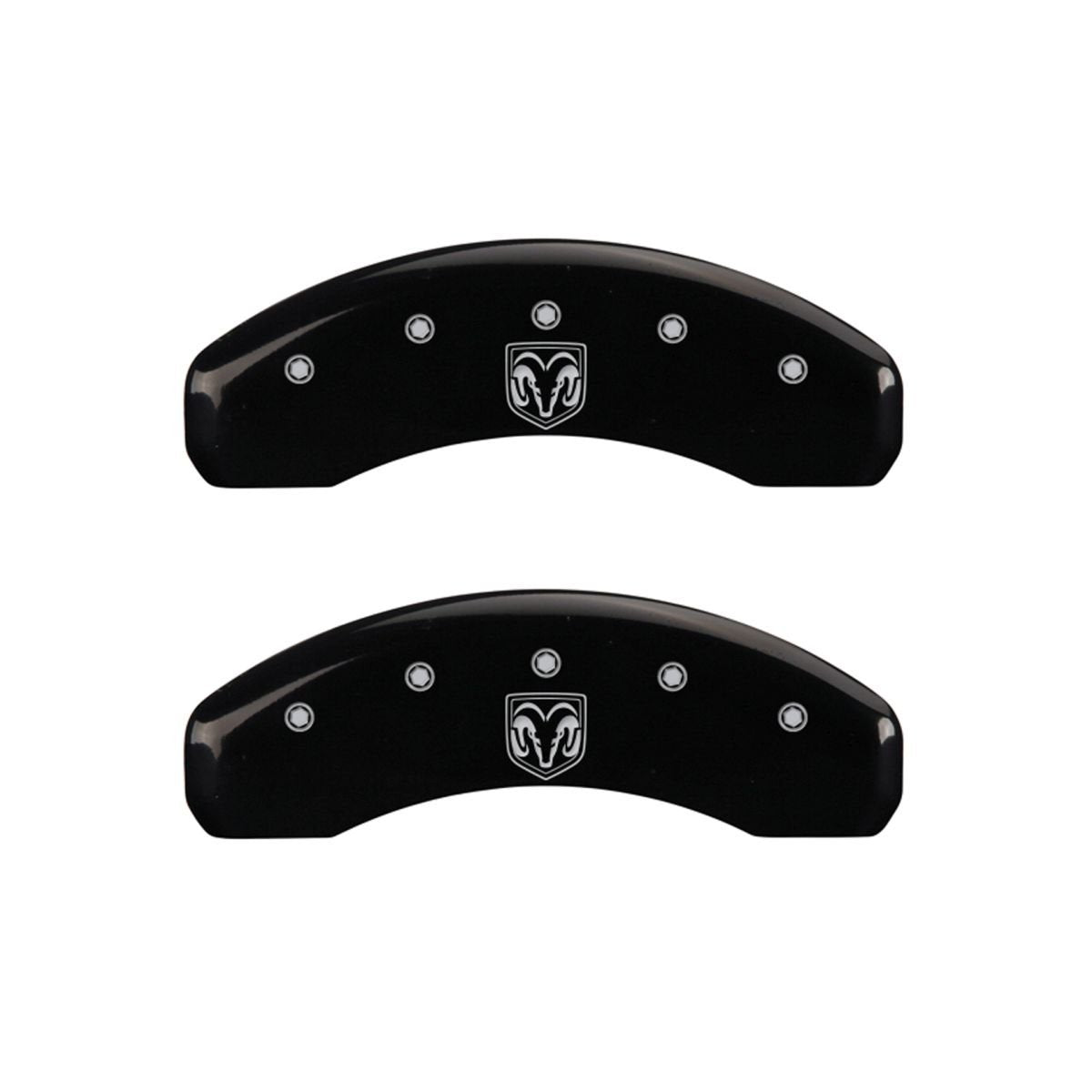 RAM MGP Caliper Covers 12134SRMHBK Black Caliper Covers - Engraved Front & Rear44; Set of 4