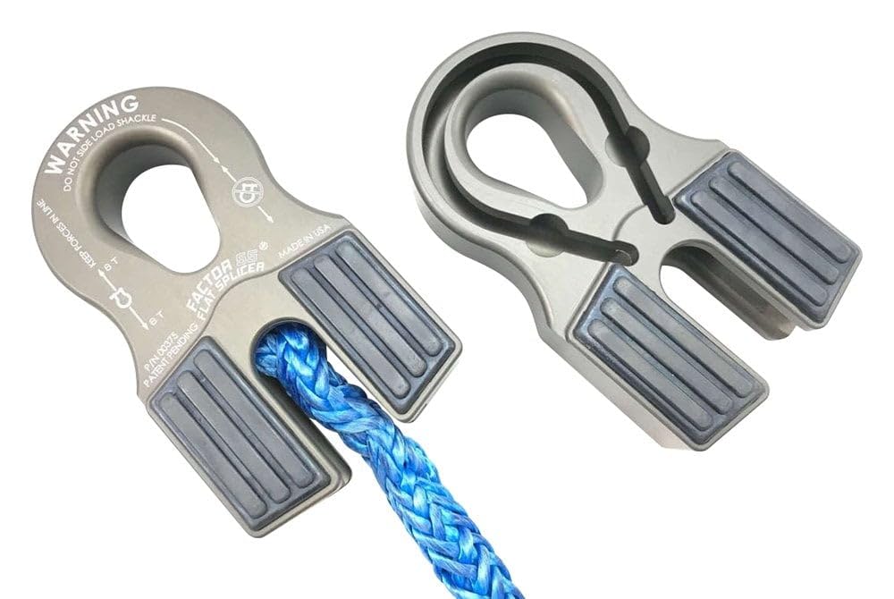 Flat Splicer Factor 55 Low-Profile Design for Synthetic Rope, Fits Synthetic Rope up to 1/2" - Gray