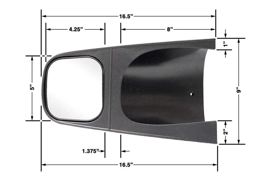 CIPA 11602 Towing Mirror Compatible with Ford Custom Passenger Side