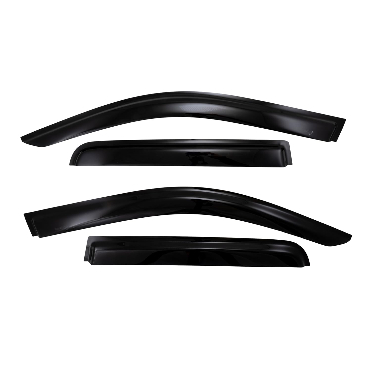 4-PC TrailFX 4182H Low Profile Tape-On Smoke Window Vents Acrylic Rainguards Fits 2022-2026 Ford Maverick Outside Channel Mount Set of 4