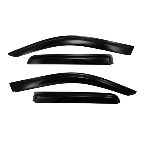 4-PC TrailFX 4182H Low Profile Tape-On Smoke Window Vents Acrylic Rainguards Fits 2022-2026 Ford Maverick Outside Channel Mount Set of 4