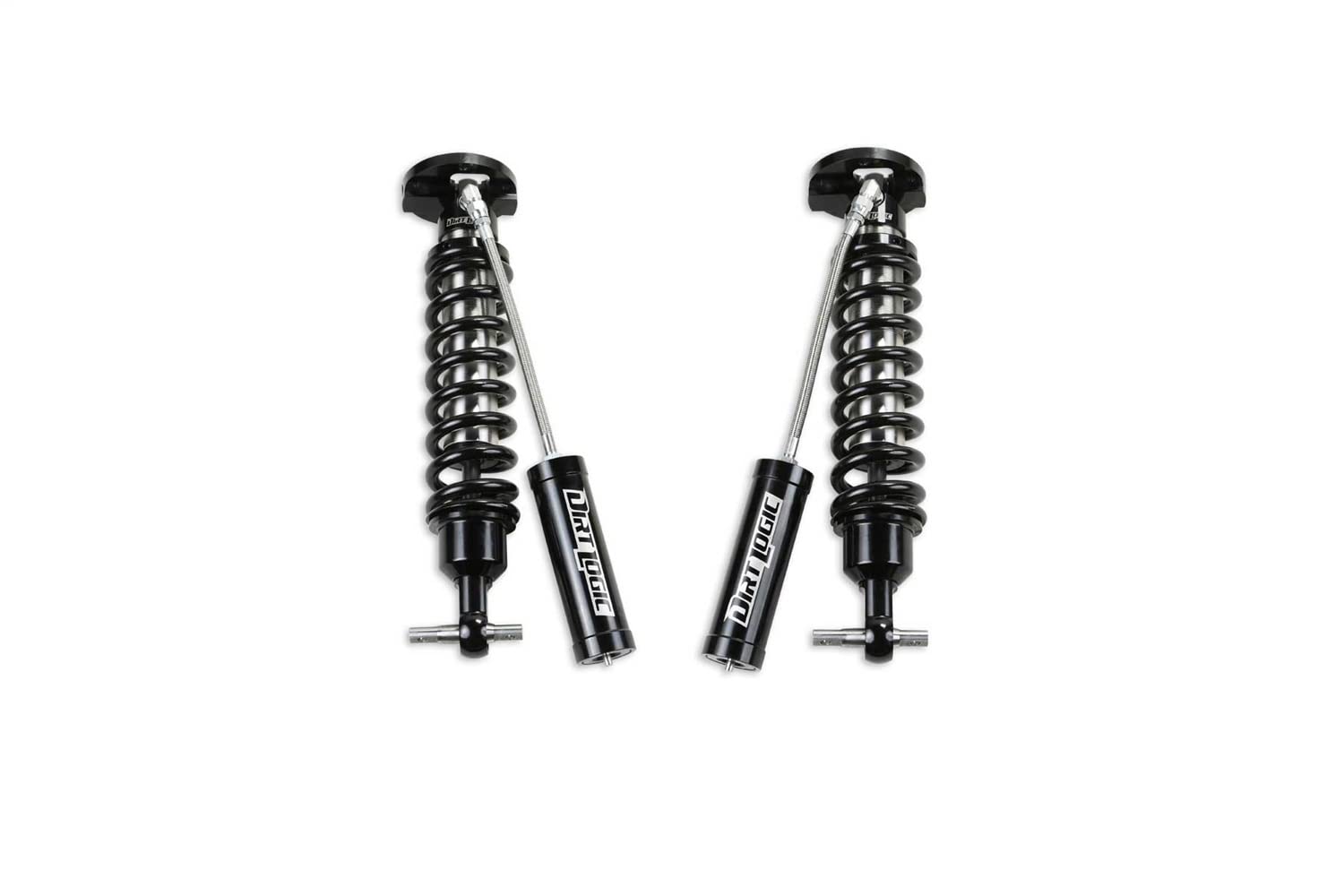 Front Coilover Shock Absorbers Fabtech FTS21257 Fits Chevrolet Silverado 1500, Black