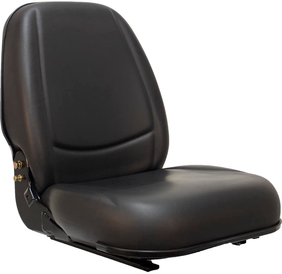 Deluxe Black Talon 230010BK High-Back Universal Replacement Tractor Seat, Slides, Black
