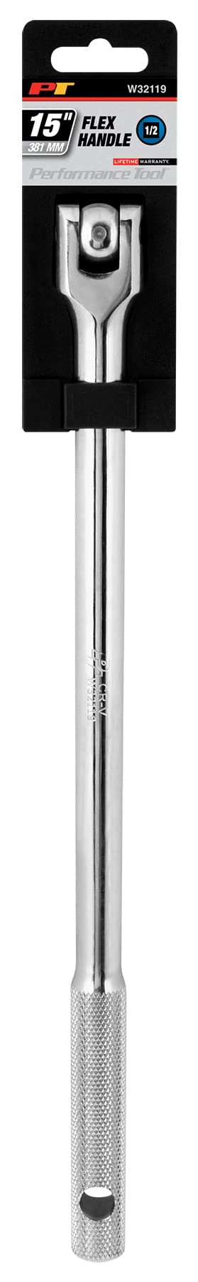 W32119 Performance Tool 1/2-in Drive Flex Handle Home Improvement Hand Tool, Silver, 15-Inches