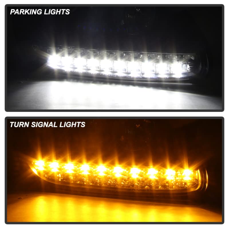 Porsche Cayenne 03-06 Spyder 5080967 Projector Headlights - Xenon/HID Model Only (Not Compatible With Halogen Model) - DRL LED - Black