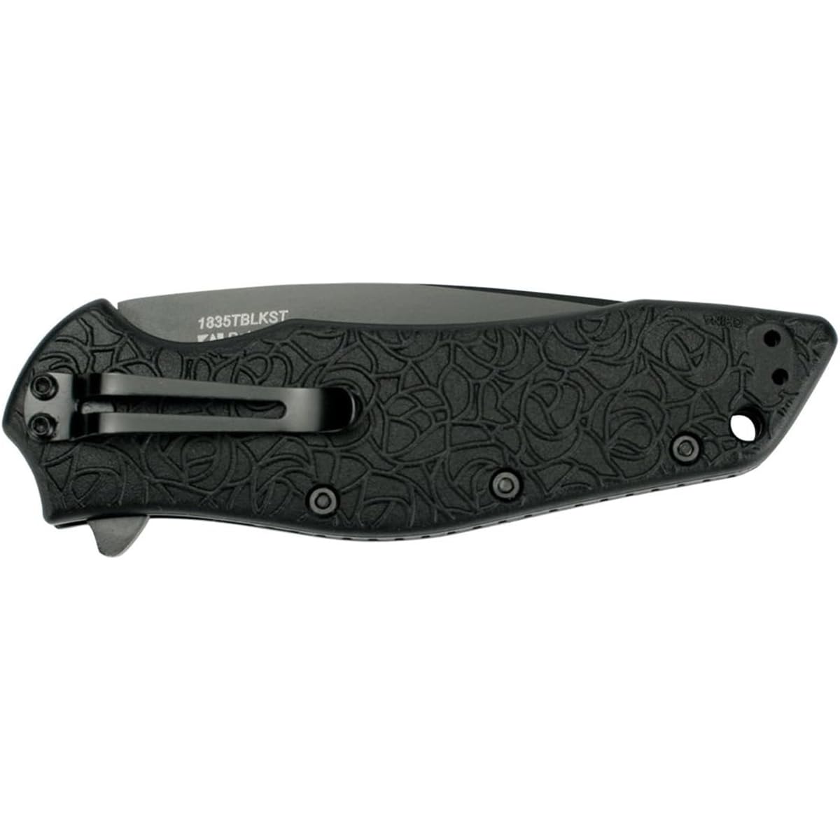 Kershaw Tanto Kuro Assisted Opening Knife (3.125" Black Serr) 1835TBLKST