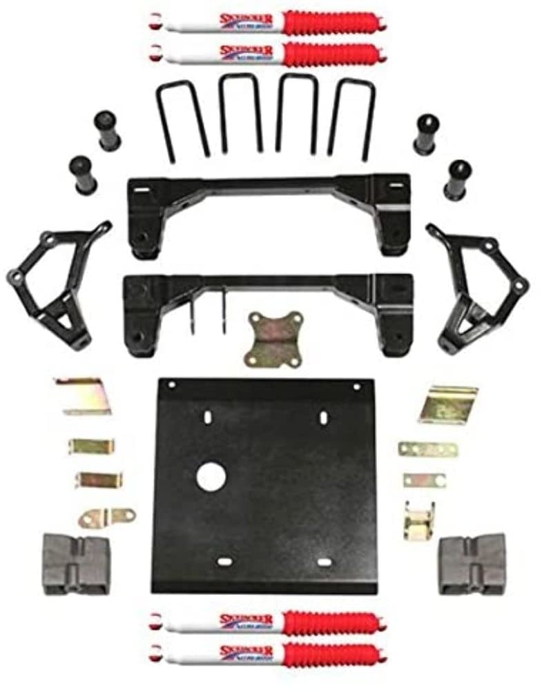 Skyjacker Suspension Lift Kit T432K-N w/Shock Nitro Shocks 4 in. Lift 3.25 in. Wide Rear U-Bolts