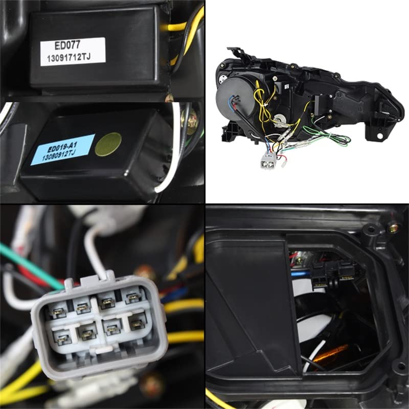 Auto Spyder 5075475 Projector Style Headlights Black/Clear