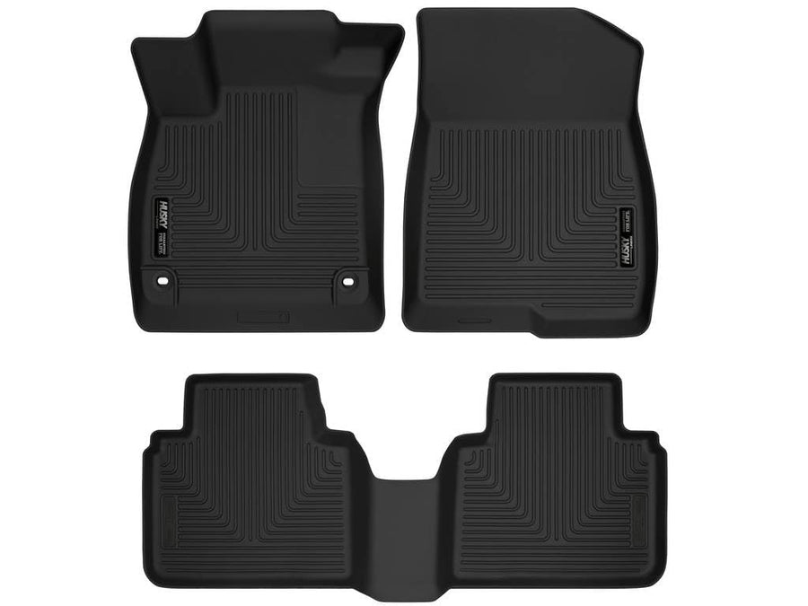 Weatherbeater Husky Liners Floor Mats | Fits 2018 - 2022 Honda Accord Sedan | Front & 2nd Row, 3-pc Black - 95741