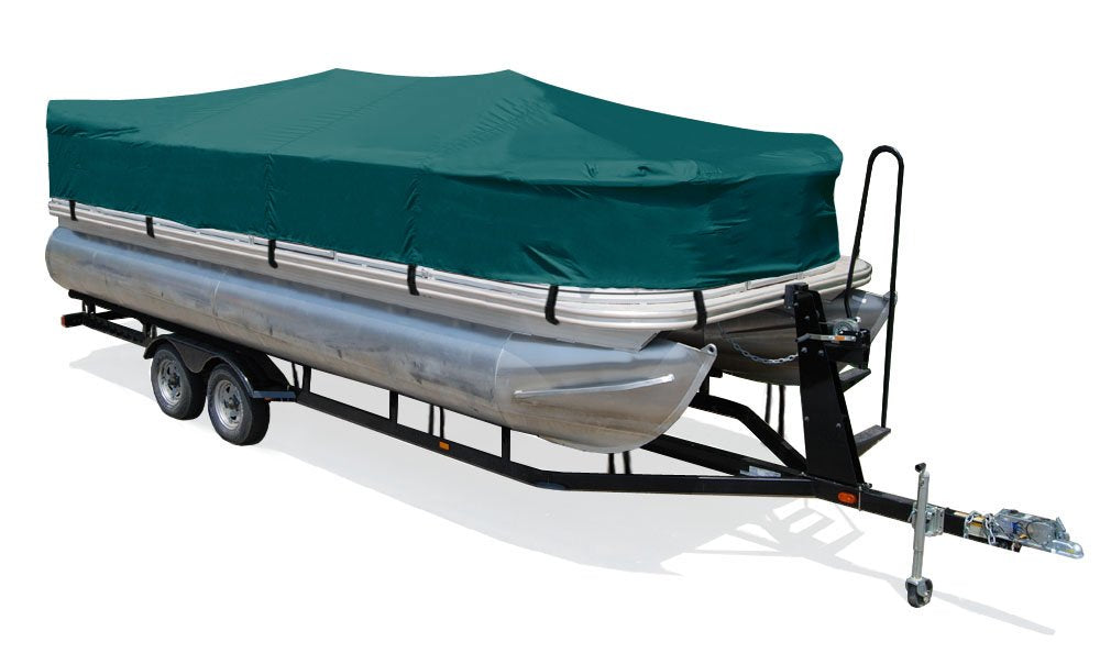 Semi-Custom Trailerite Pontoon Playpen Boat Cover, Teal (20'1" - 21'0" CL x 102" B)