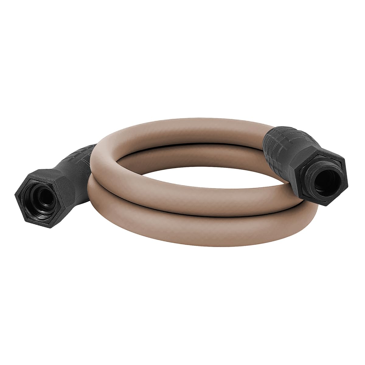 SwivelGrip Flexzilla Colors Garden Hose 5/8 in. x 5 ft., Lightweight All-Weather Water Hose, Durable and Flexible, Leak-Free Connections, Brown Mulch