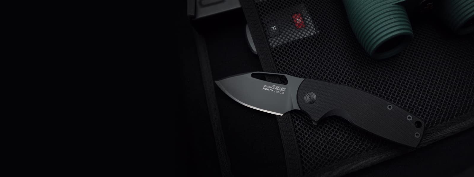 SOG SOG HONEY BADGER x Mikkel Collaboration Stout - Black/Folding Blade