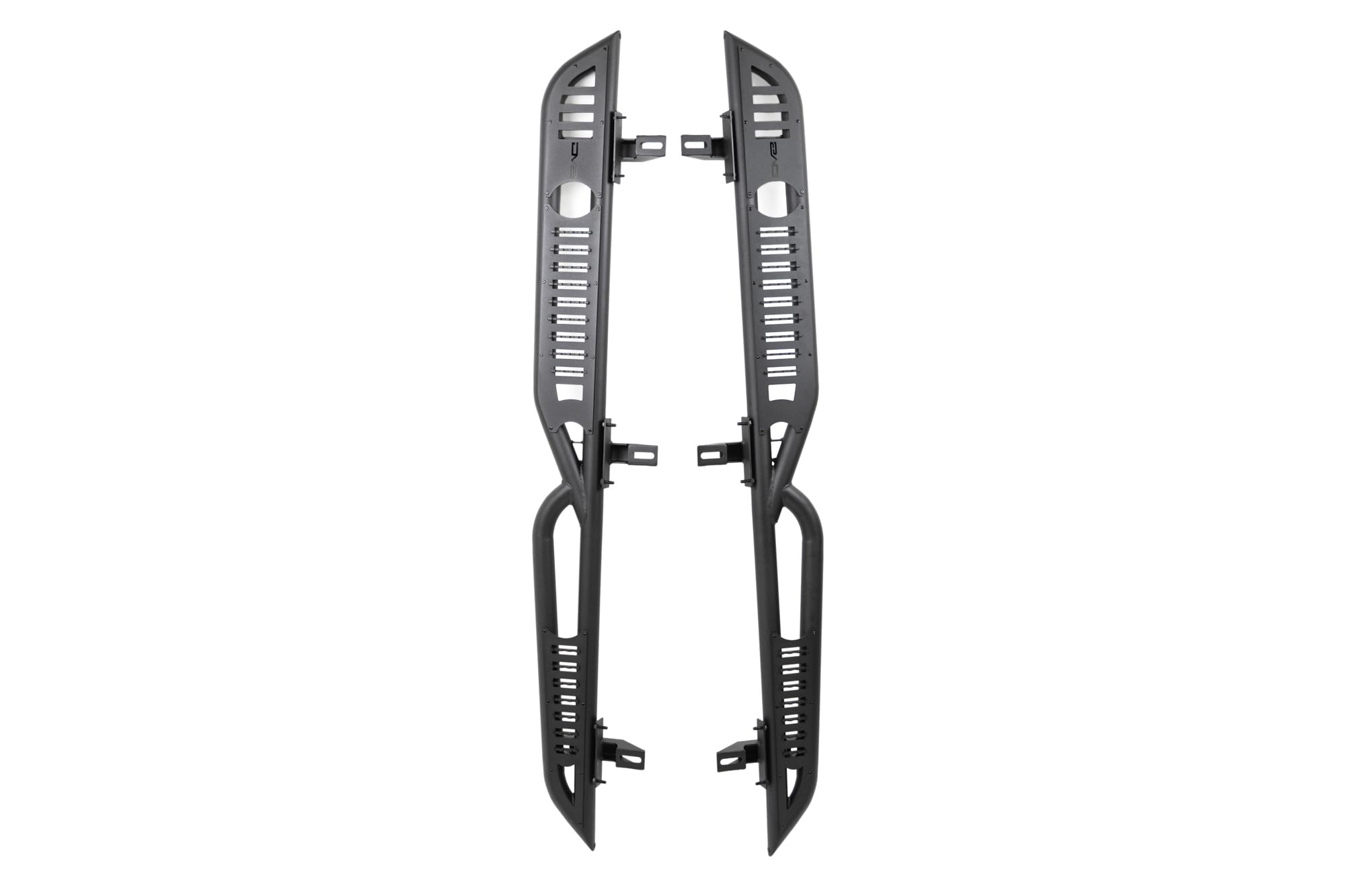 OE Plus DV8 Offroad 4-Door Side Steps for The 2018-2025 Jeep Wrangler JL | Anti-Slip Step Plates Provide Excellent Grip | Protects Against Light Debris | Mounts to Body/Pinch Weld