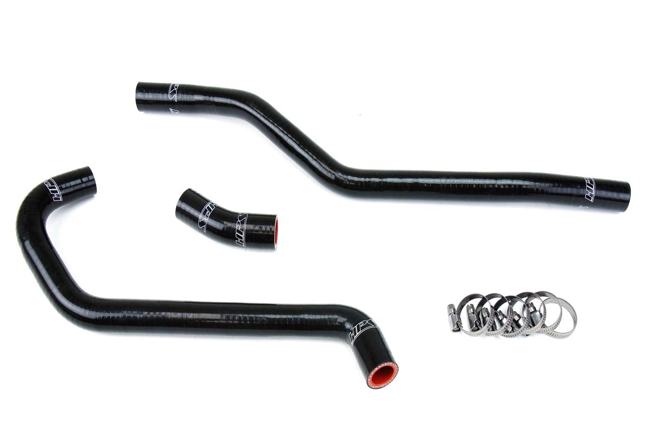 Black HPS 57-1347-BLK Silicone Radiator Coolant Hose Kit