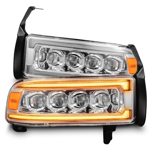 NOVA-Series LED Headlights Chrome AlphaRex 94-01 Dodge Ram 1500/94-02 Ram 2500/3500