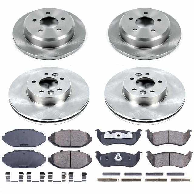 POWERSTOP Autospecialty KOE2861 Front and Rear Replacement Brake Kit-OE Brake Rotors & Ceramic Brake Pads For Ford Crown Victoria, Lincoln Town Car, Mercury Grand Marquis [Model Specific]