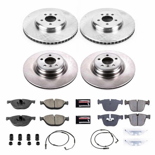 Power Stop Autospecialty KOE6013 Front and Rear Replacement Brake Kit-OE Brake Rotors & Ceramic Brake Pads For BMW 750Li 2009, BMW 750i 2009 [Model Specific]
