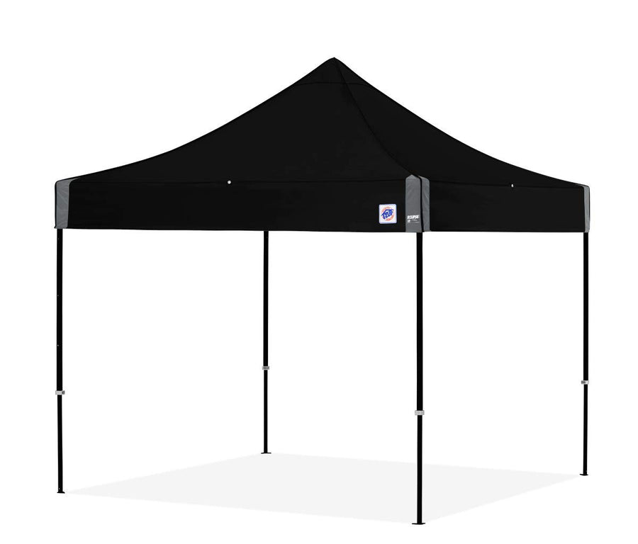 E-Z UP Instant Shelter Eclipse Canopy, 10' x 10', Black Steel Frame and Professional Grade Black Top