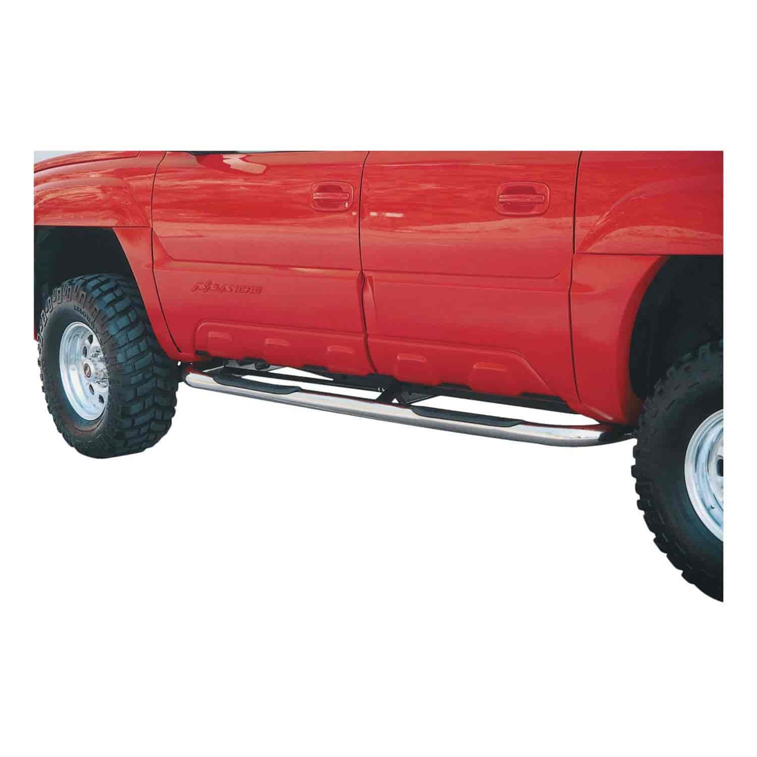 3-Inch Round ARIES Polished Stainless Steel Nerf Bars, No-Drill, Fits Select Chevrolet Avalanche, Suburban, GMC Yukon XL