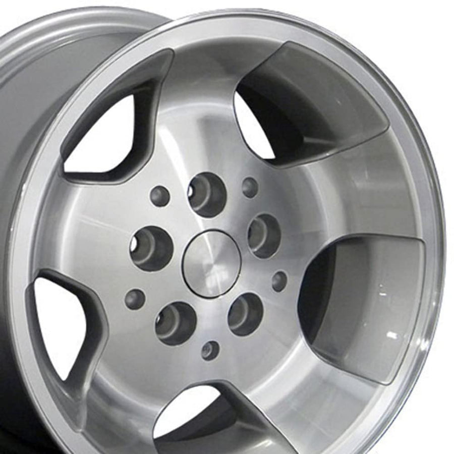 JP08-15080-5450-25MS Silver Machined Wheel OE Wheels LLC Painted (15 x 8. inches /5 x 114 mm, 25 mm Offset)
