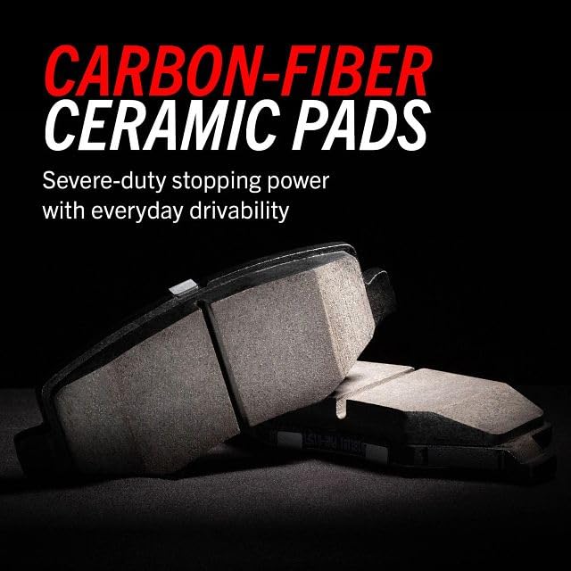 Power Stop Z23-567 Z23 Evolution Sport Carbon Fiber Infused Ceramic Brake Pads with Hardware For Mitsubishi Montero 1992-2000 [Model Specific]