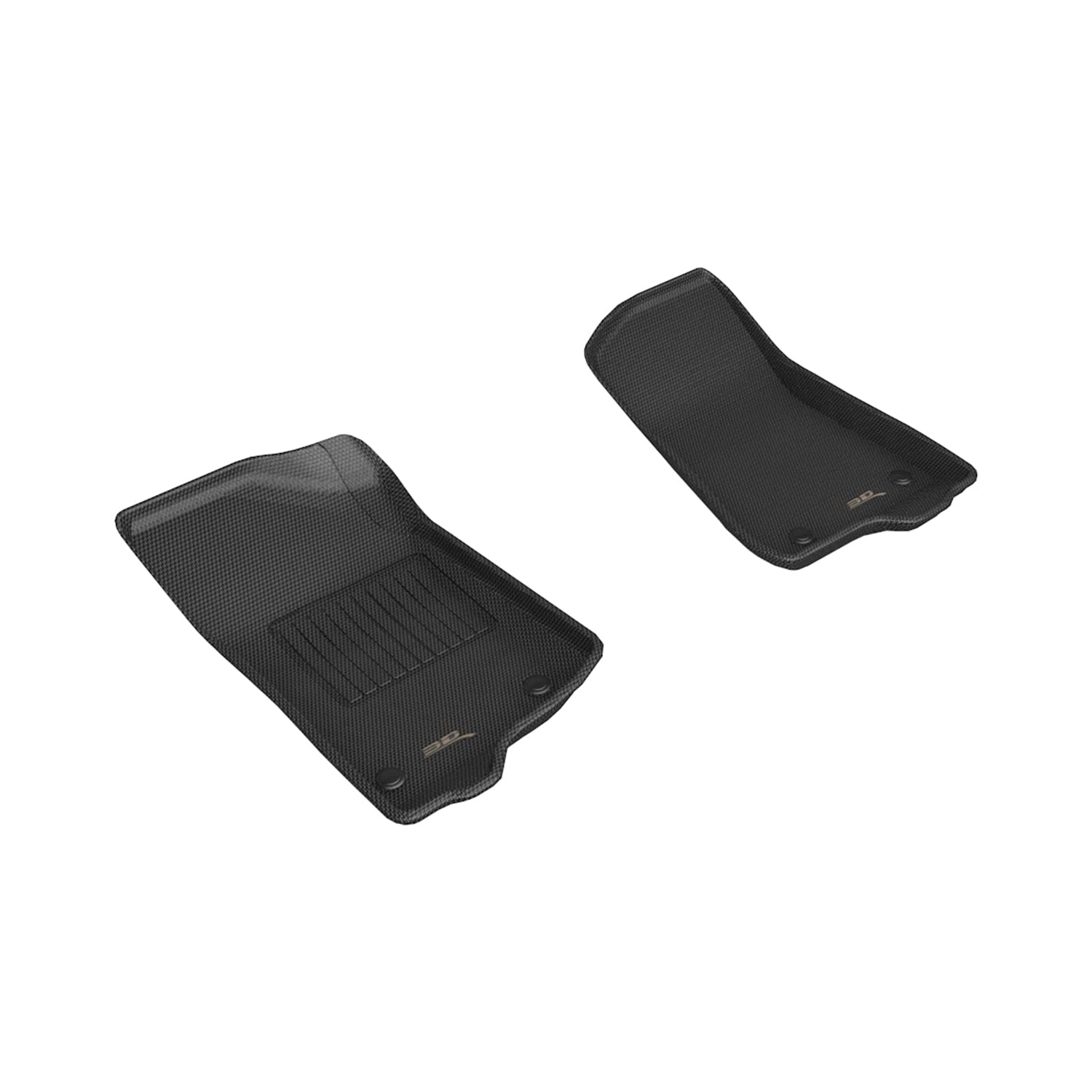 3D MAXpider KAGU Custom Fit Floor Mat (BLACK) Compatible with Jeep Wrangler Sport/Unlimited (JL) 2018-2026 / Gladiator (JT) 2020-2026, Wrangler Unlimited 4XE (JL) 2021-2026 - Front Row