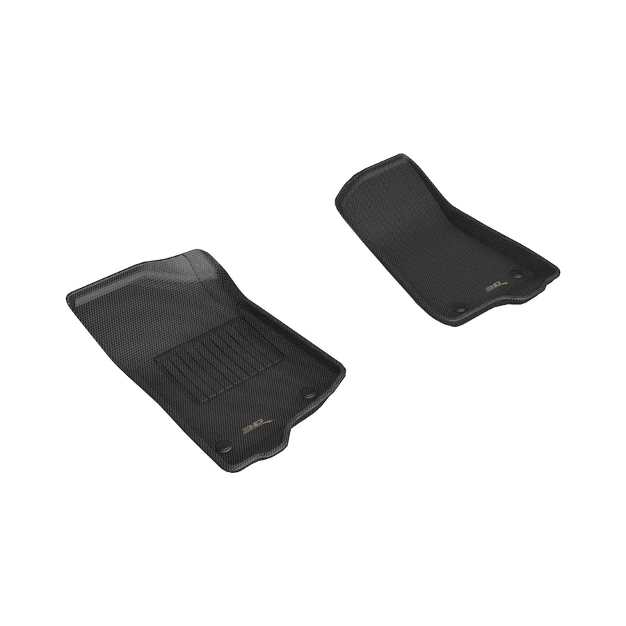 3D MAXpider KAGU Custom Fit Floor Mat (BLACK) Compatible with Jeep Wrangler Sport/Unlimited (JL) 2018-2026 / Gladiator (JT) 2020-2026, Wrangler Unlimited 4XE (JL) 2021-2026 - Front Row