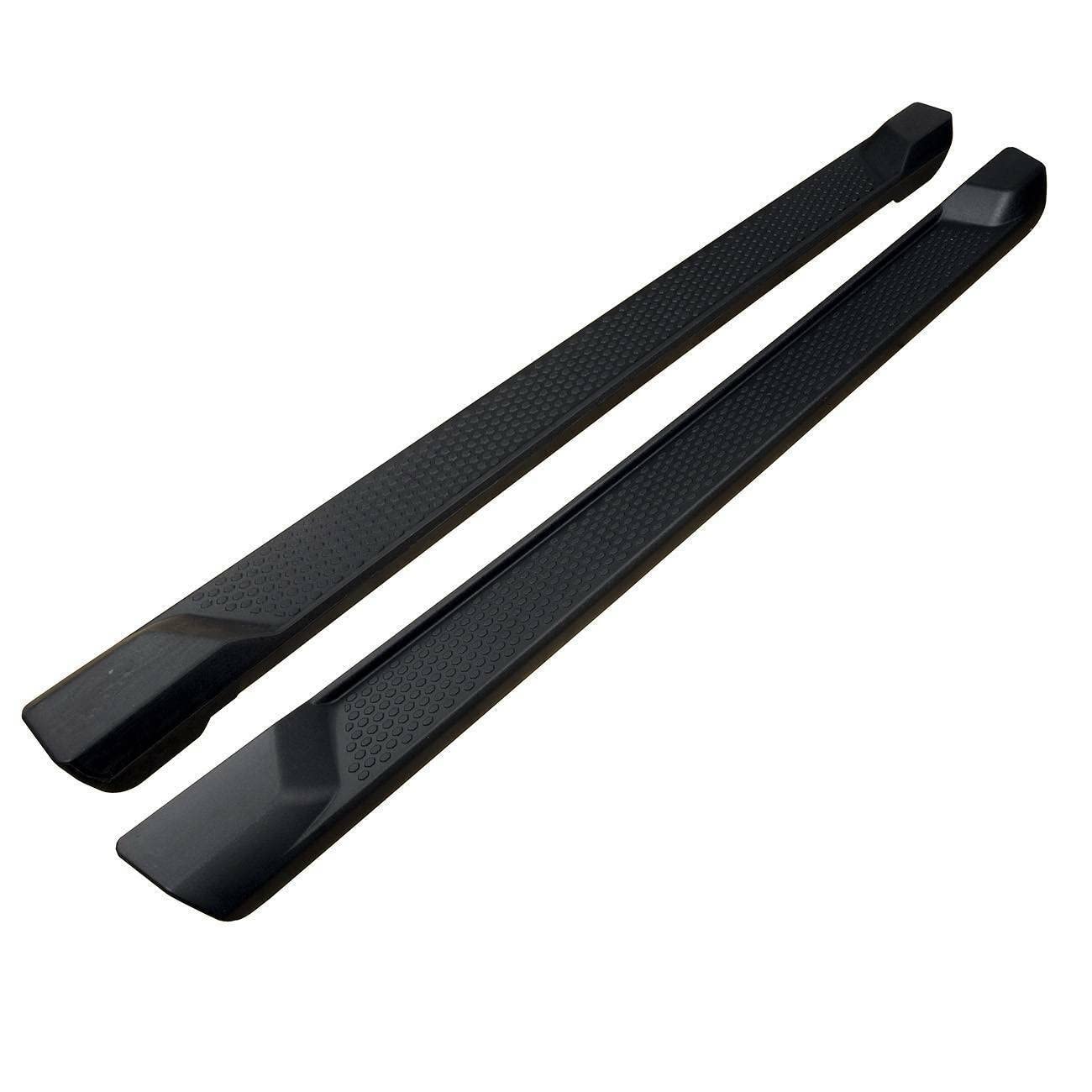 OEM Replica Black Horse Running Boards Compatible with 2018-2024 Jeep Wrangler JL(Incl. 2020 Diesel Engine & Excl. Plug-in Hybrid and Trims with Fox Hydraulic Jounce Bumpers)-RJEWRJL