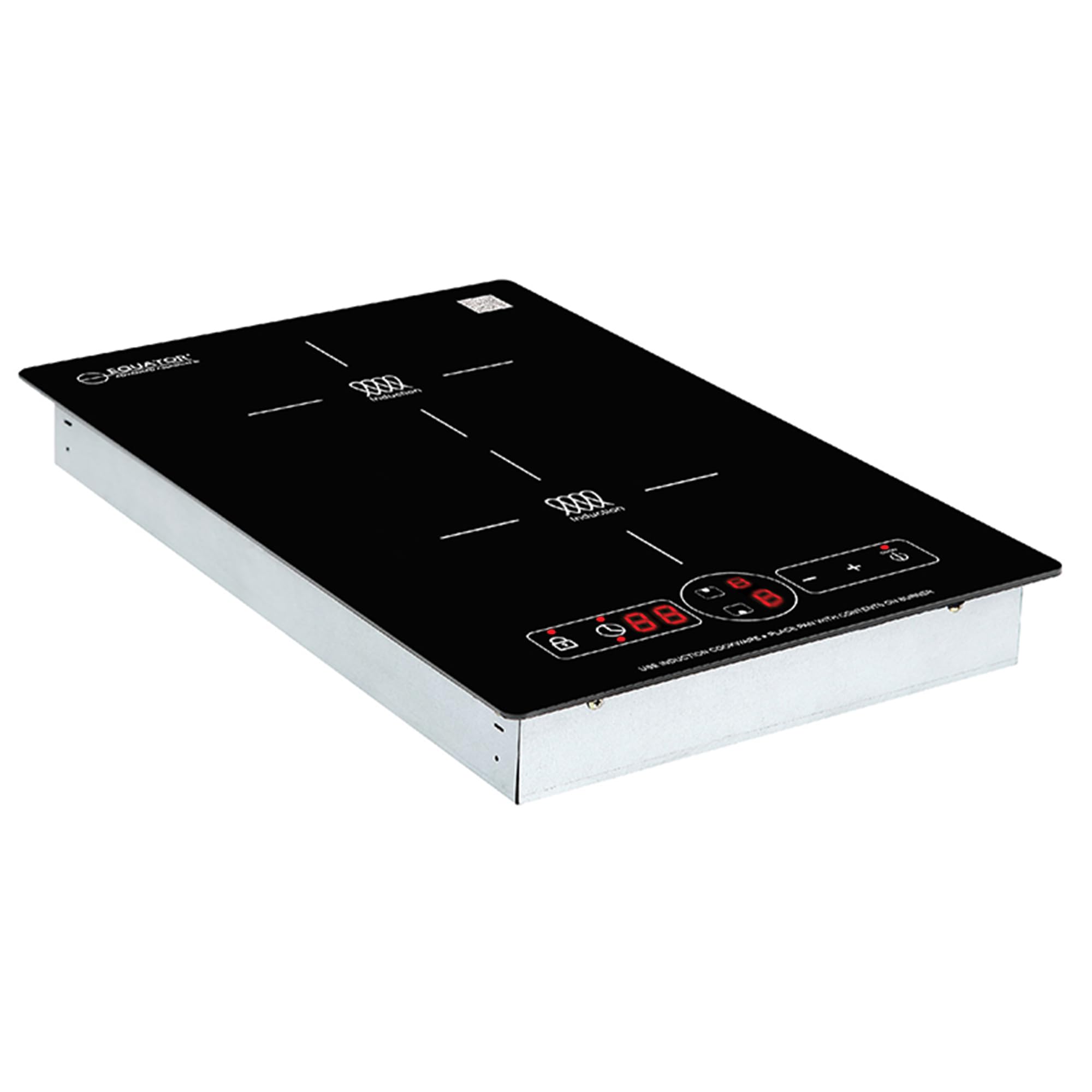 13" VERTICAL Equator Advanced Appliances 2-BURNER Induction Cooktop 9 POWER Built in/Freestand 110V