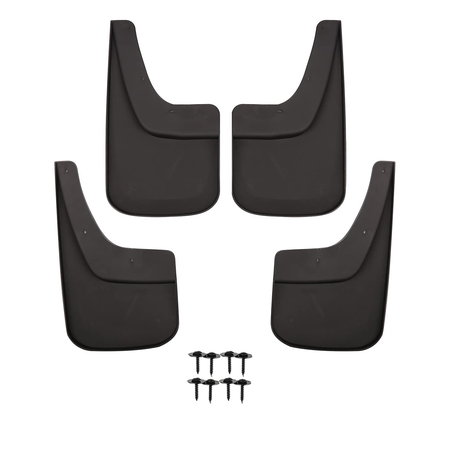 4PC Spec-D Tuning Mud Flaps Set Splash Guard Front + Rear Compatible with 2014-2018 GMC Sierra 1500 2500HD 3500HD