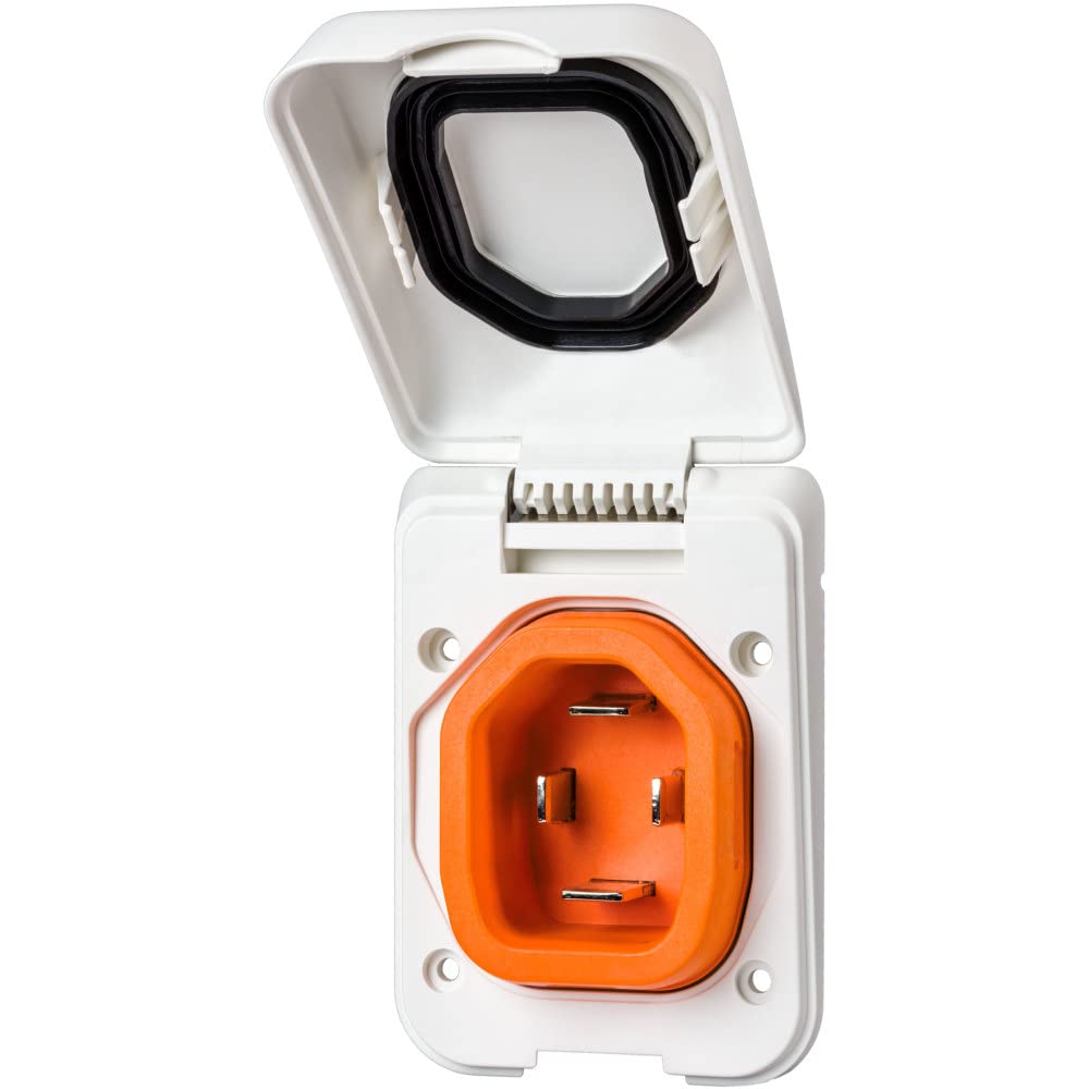 32 Amp SmartPlug Inlets Plastic White