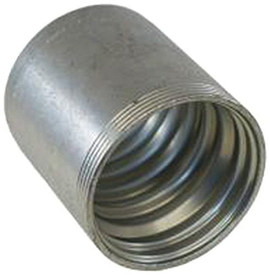 GlobalSpiral Couplings Gates 12GS1F-2, GS Ferrule for Wire Braid Hose, Zinc Plated Carbon Steel, 1.73", 3/4" ID