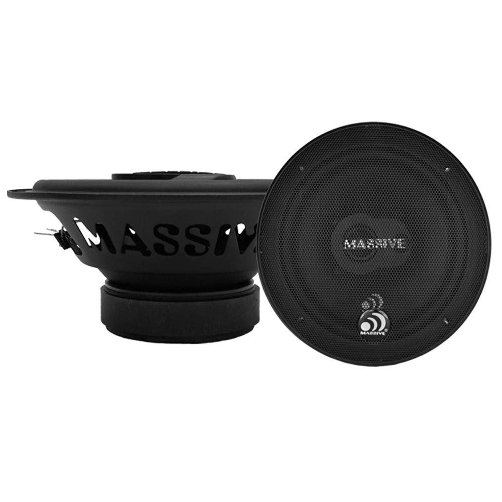 MX65V2 Massive Audio | 6.5" 2-Way Coaxial Car Speakers | 120W Max / 60W RMS | High-Performance Mid-Bass & Silk Dome Tweeter | OEM Fit | Premium Car Audio Upgrade