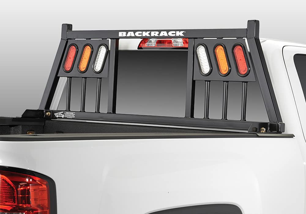 BACKRACK RealTruck Three Light Rack Frame Only | Black, No Drill | 147TL | Fits 1999-2025 Ford F-250/F-350/F-450; 2017-2025 Ford F-550